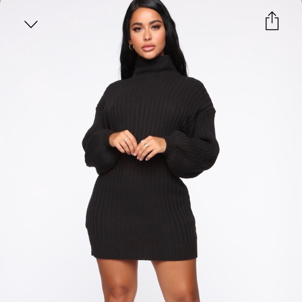 NWT Black Turtleneck Dress